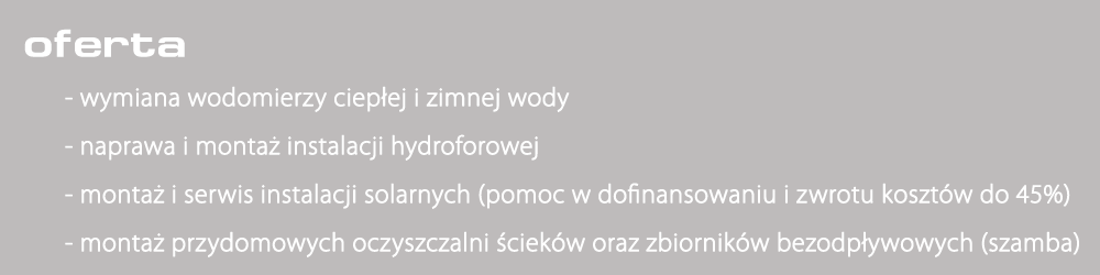 Oferta: montaż solarów, dofinansowanie